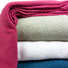 Hotel Throw Blankets, Cotton, Solids Colors, 50x60 in., or 50x70 in., Trending Colors, Buy a Bulk Case of 12