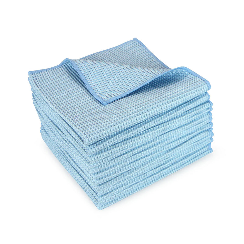 16 X 16 Microfiber Terry Towel, Blue - 12/pack
