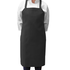 Bib Aprons with Adjustable Ties, Spun Polyester, 3 Colors, Buy in 12-Packs or a Bulk Case of 48