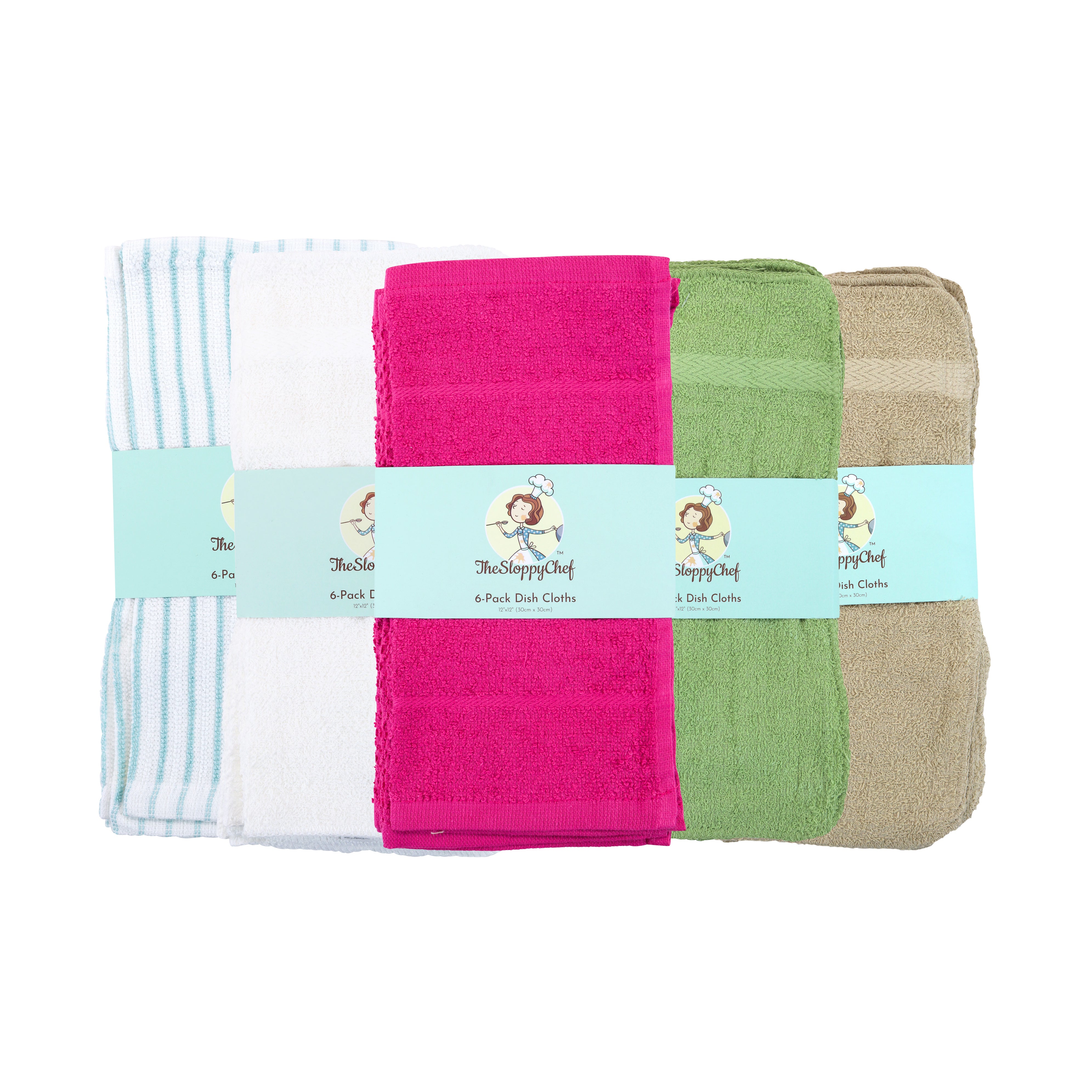 Bar Mop Kitchen Towels, 16x19 in., Assorted Colors & Patterns, One Sty