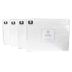 First Avenue 300 Thread Count Sheet Sets, Set: One Flat Sheet, One Fitted Sheet, and Two Pillowcases, Cotton, Size & Color Options
