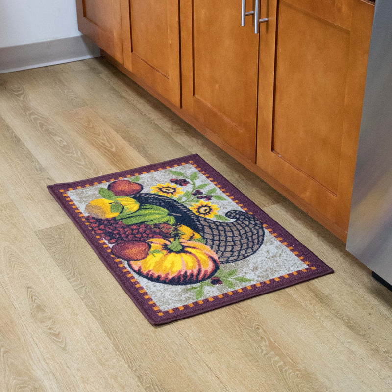Sloppy Chef Printed Kitchen Rug, 18 x 30 in, Non-Skid Latex Backing, Design Options