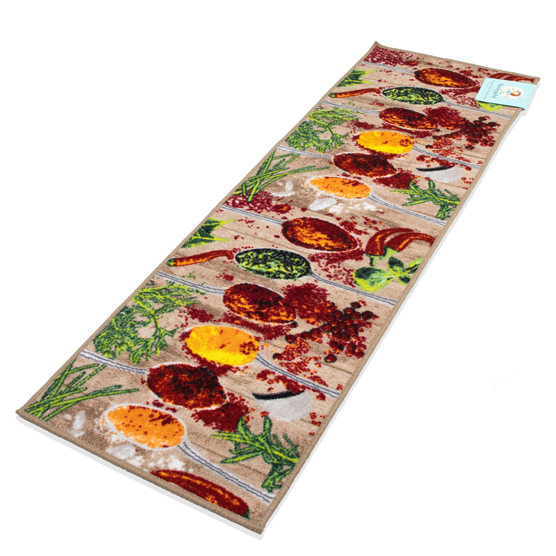 Sloppy Chef Printed Kitchen Area Rug, 20x60, Non-Skid Latex Backing, Design Options