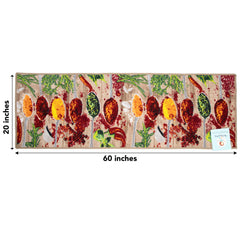 Sloppy Chef Printed Kitchen Area Rug, 20x60, Non-Skid Latex Backing, Design Options