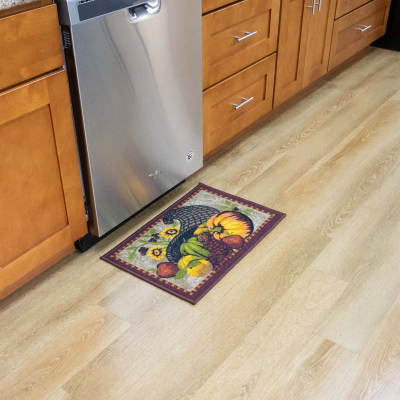 Sloppy Chef Printed Kitchen Area Rug (2 Piece Set), 16x23 & 20x30, Non-Skid Latex Backing, Design Options