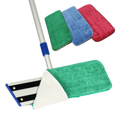 12 Pack of Microfiber Flat Wet Mop Pads - Color and Size Options