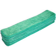 12 Pack of Microfiber Flat Wet Mop Pads - Color and Size Options