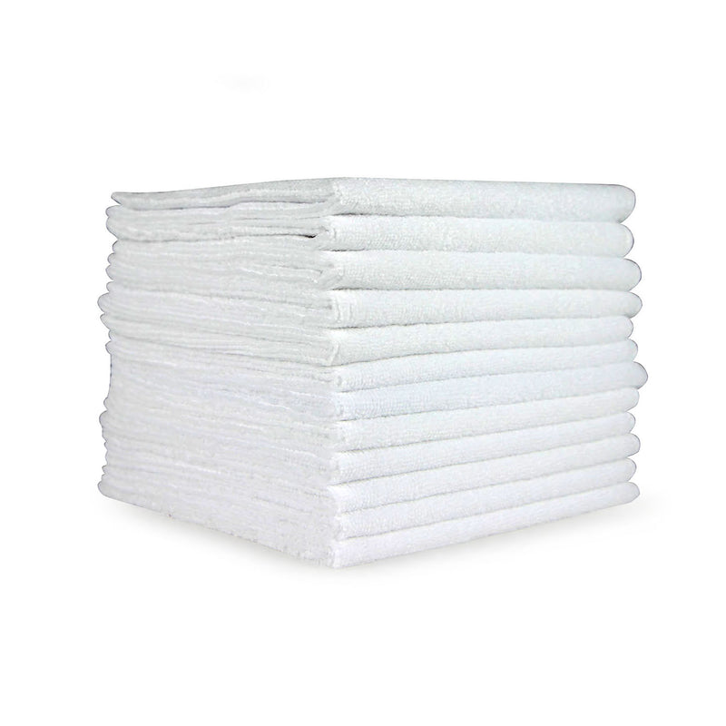 12 Pack of Microfiber Janitorial Cleaning Cloths - 16 x 16 - Color Options - 49 Grams