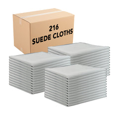 12 Pack of Microfiber Suede Glass Cleaning Cloths: 16 x 16, Color Options
