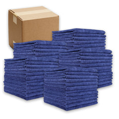 Bulk Case of 180 Microfiber Janitorial Cleaning Cloths - 16 x 16 - Color Options