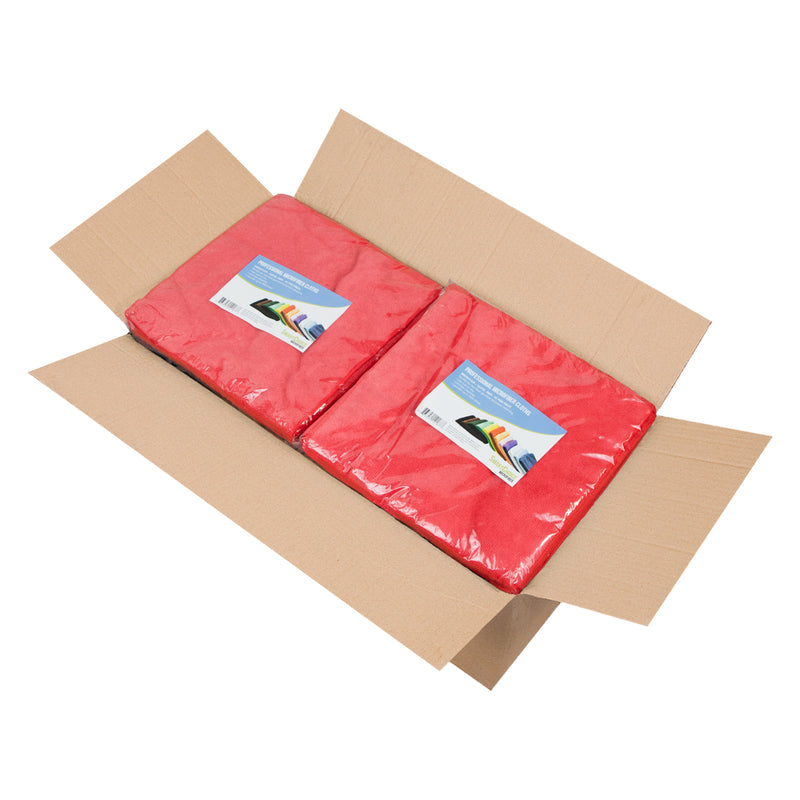 Case of 240 Microfiber Cleaning Cloths - 12 x 12 - Color Options - All Purpose Cloth