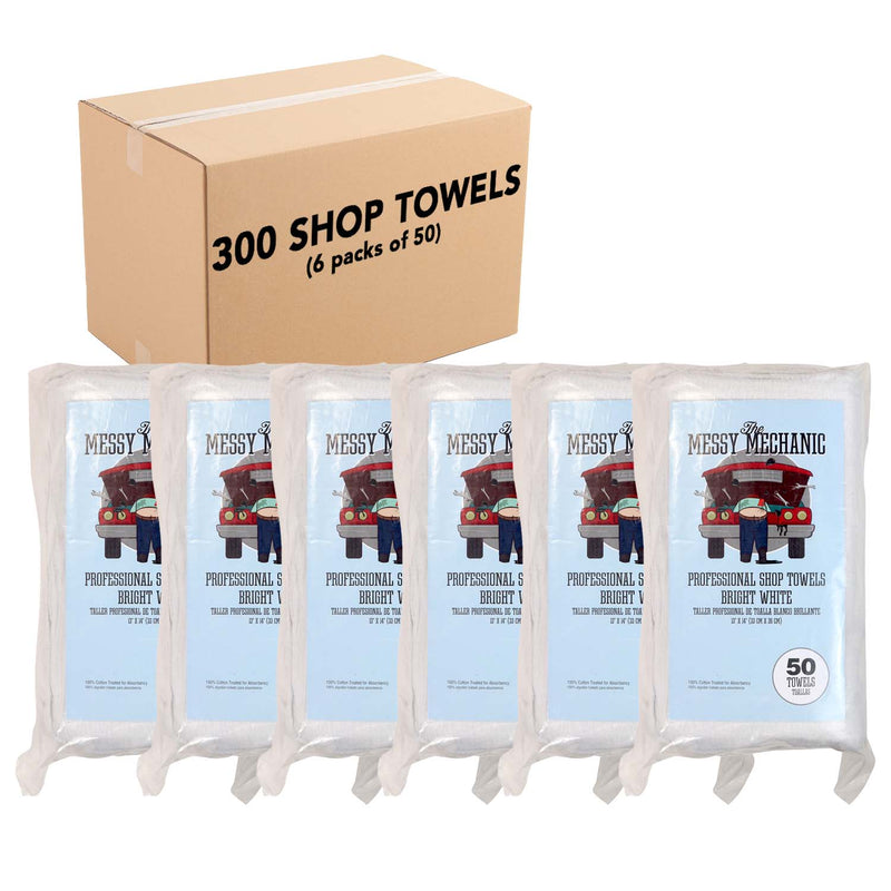 Messy Mechanic Shop Towels: 12 x 14, Color & Pack Size Options