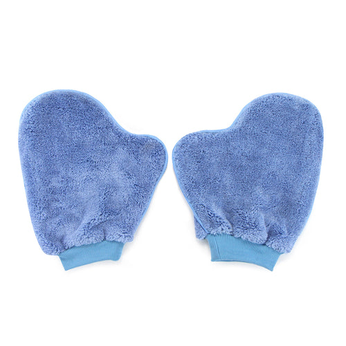Monarch Linen 12 Pack of Blue Microfiber Dusting Mitts - Case of 180