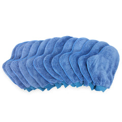 Case of 180 Dusting Mitts - Blue - Microfiber - One Size Fits All - Reusable