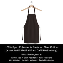 Bib Apron with Adjustable Ties, Spun Polyester, 3 Colors, Buy a 12-Pack or Case of 48