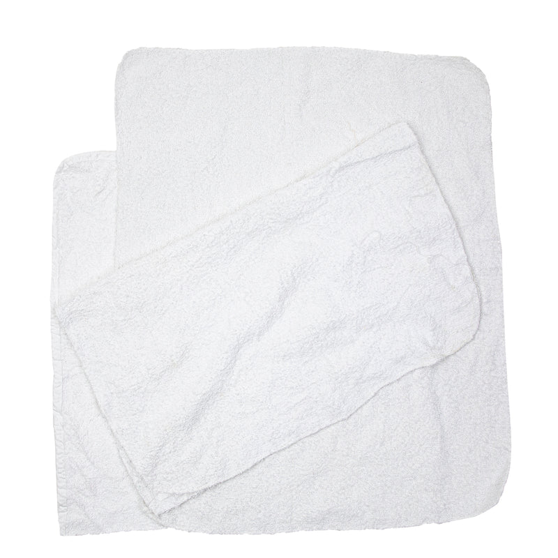 Bath Towel Size Terry Wipers, White, 20x40 to 24x50, Package Size Options, Bulk Available