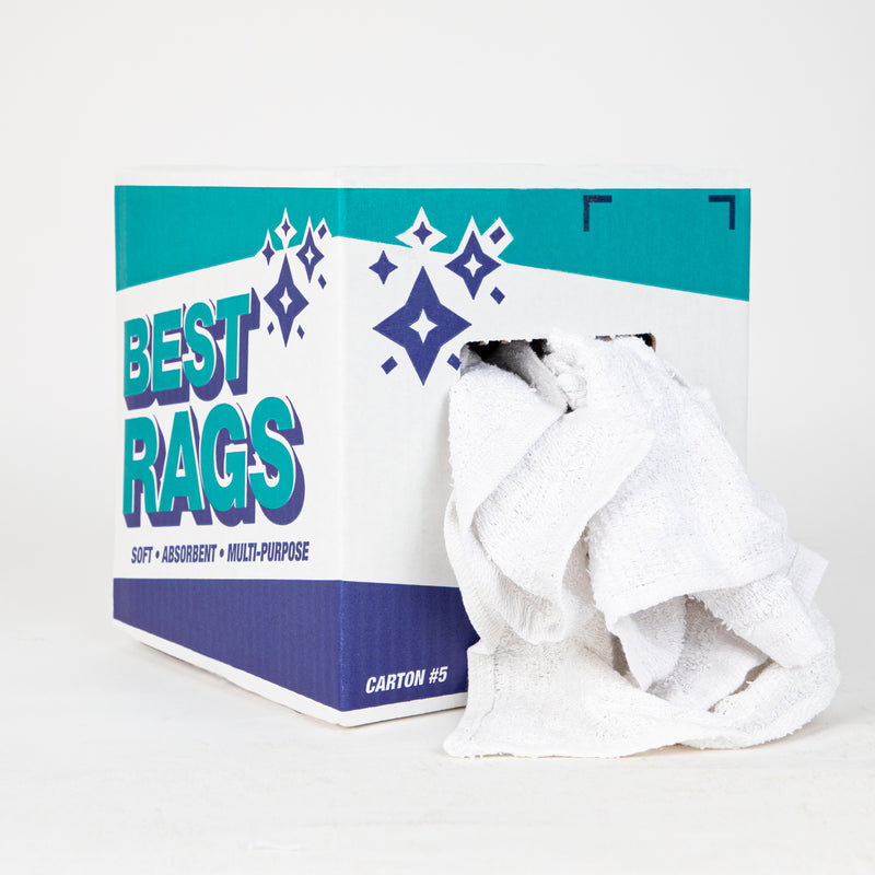 Bar Mop Terry Towel Rags, 14x17 to 16x19, Plain White and with Center ...