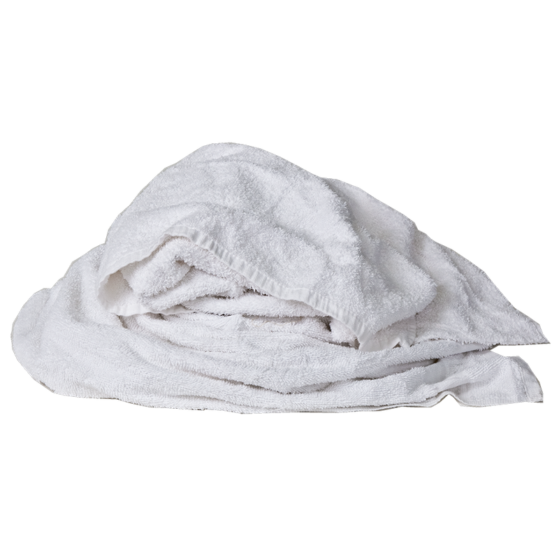 French Terry Wipers, White One Side Terry and One Side Smooth Cleaning Rags - Packaging & Size Options