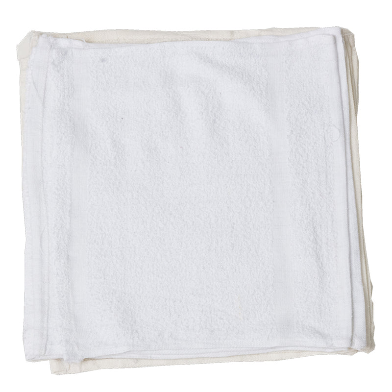 Arkwright LLC Terry Washcloth Rags (5 lbs. Box), Bulk White Terry Towel Rags As Multipurpose Cleaning Solutions, Size: 5lb Box