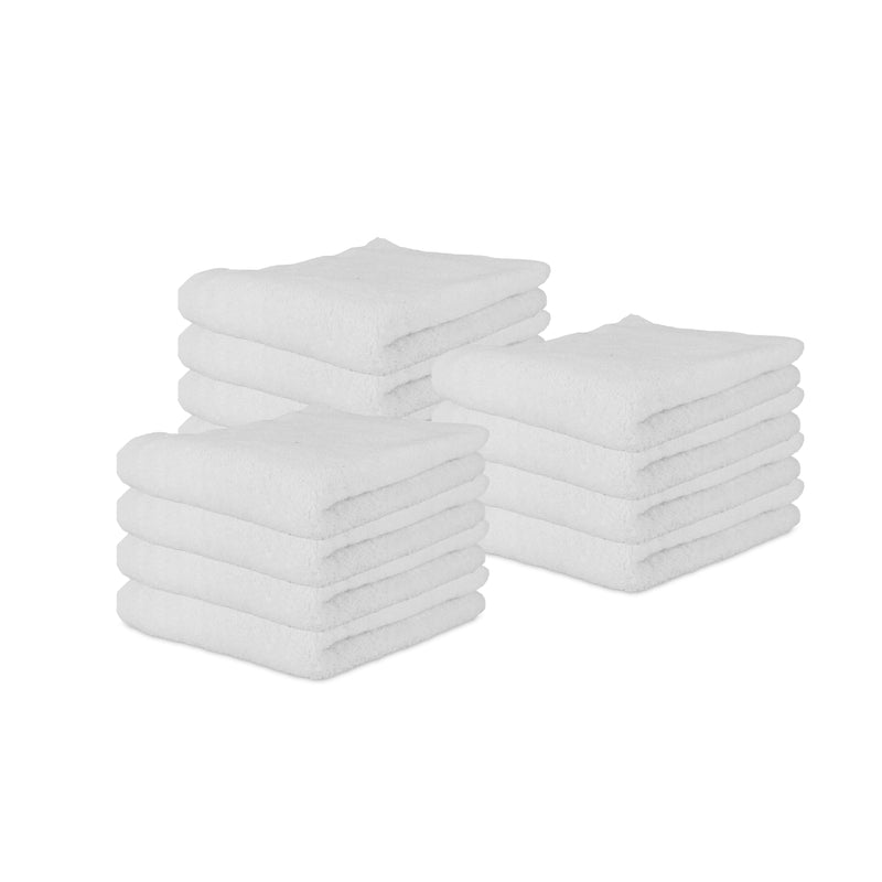 Case of 120 Plush Cotton Terry Cleaning Towels, 16 x 27 Inch, 4 Colors, Also in 12-Pack