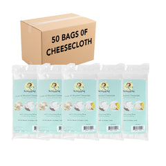 CASE of 50 Bags of Bleached Grade 40 Cheesecloth, 36 sq. ft (3ft x 12ft) Per Bag