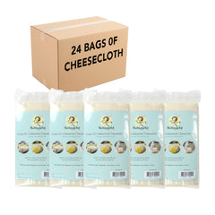 CASE of 24 Unbleached Cheesecloth Bags, Grade Options, 4 Sq. Yds Per Bag