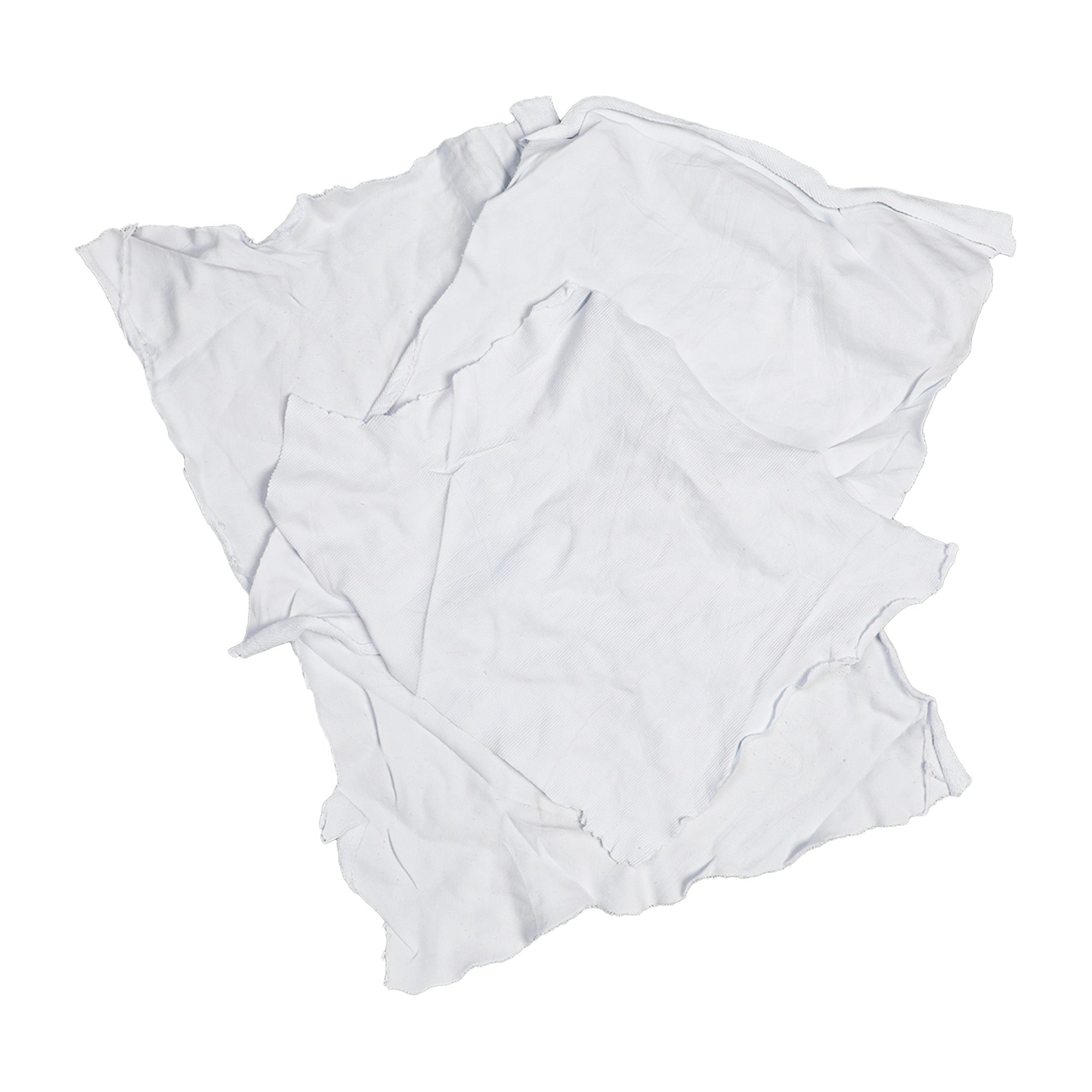 White Knit Cleaning Rags, Bulk Cloths for Multipurpose Cleaning Solutions, 14x14 to 20x20 in., Size: 5lb Box