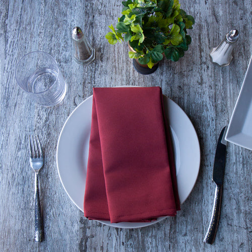 Solid Color Polyester Napkins - 20x20 Square