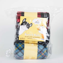 Pet Blankets, Size Options, Soft Polar Fleece, Checkered Design, Pack of 6
