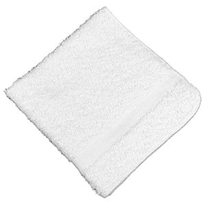 60 Pieces White Wash Cloths Size 12x12 Cotton Poly Blend - Bath