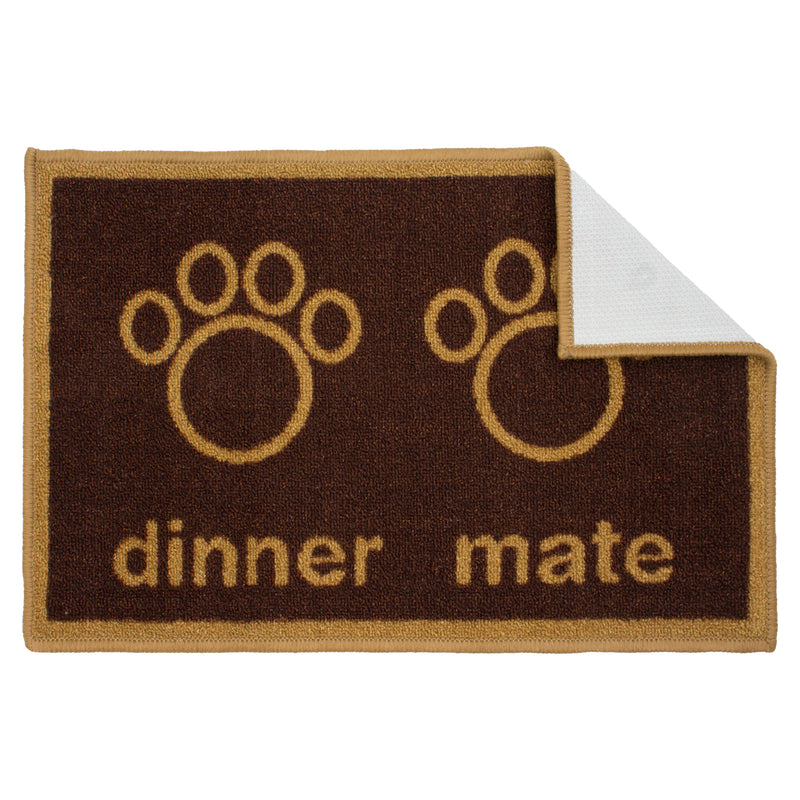 Pet Mat with Non-Slip Backing, Dog Food Bowl Mat, Four Decorative Designs, 16x24 in., Buy One Mat or Buy a Case of 24