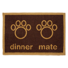 Pet Mat with Non-Slip Backing (Bulk Case of 24), Food Bowl Mat, Four Decorative Designs, 16x24 in.