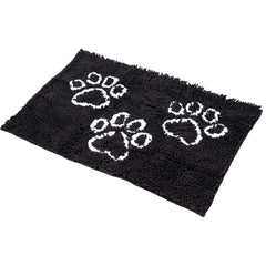 Chenille Pet Mat with Paw Print Designs, Soft Microfiber Chenille, 3 Colors, 20x31 in. & 26x35 in.