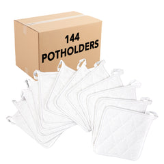 Pot Holder 12-Pack, Cotton Terry, Looped, 7x7 in., Six Colors, Buy a 12-Pack or a Case of 144.