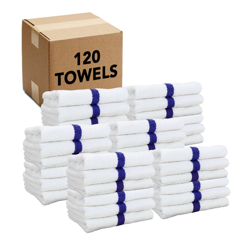 Arkwright Microfiber Gym Towels - Soft Quick Dry Hand Towel - 16 x 27 in. -  (Bulk Case of 180) Blue