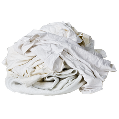 New Mill End T-Shirt Pre-Washed Cleaning Wipers, White Multi-Purpose Rags, Package Options, 14x14 to 20x20