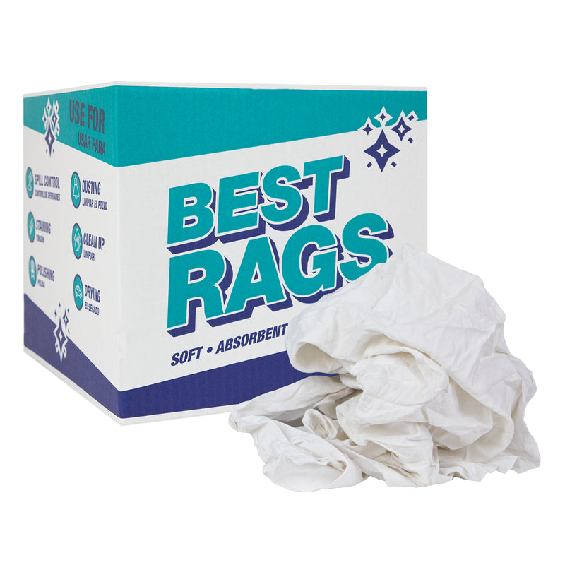 Reclaimed Sheet Rags, Multiple Sizes, Bulk Bags in 5 & 10 Lb, & Boxes 5, 10, 25 & 50 Lbs