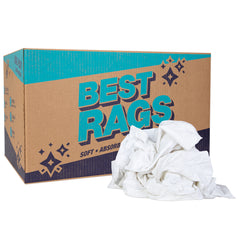 Reclaimed Sheet Rags, Multiple Sizes, Bulk Bags in 5 & 10 Lb, & Boxes 5, 10, 25 & 50 Lbs