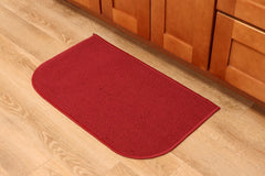 D-Shape Kitchen Rugs: 18 x 30, Color Options, Skid-Resistant Latex Backing