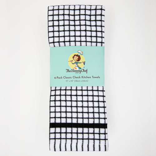 6 Pack of Premier Kitchen Towels: 15 x 25, Cotton, Striped Pattern