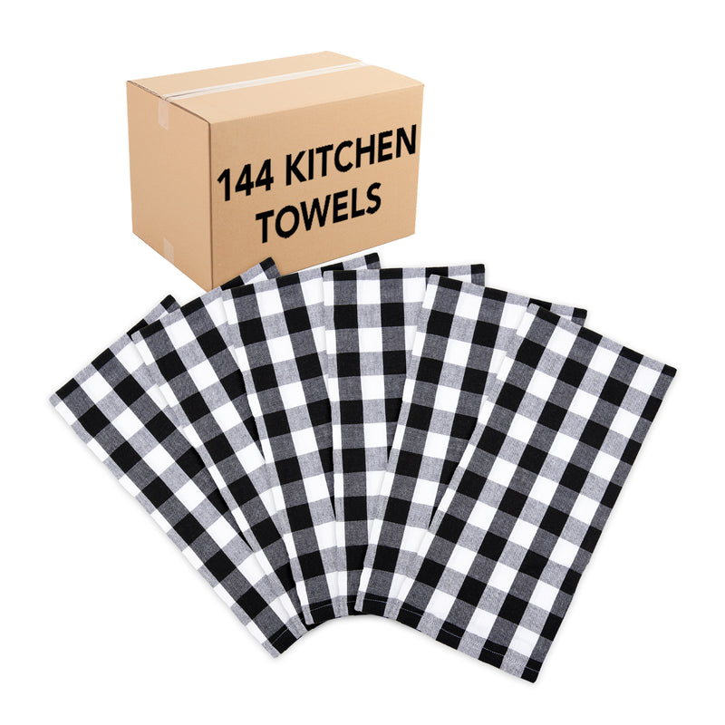 Black and White Buffalo Check Hand and Bath Towels 4 Sizes Made