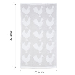 Tickling Weave Rooster Kitchen Towels 4-Packs, Cotton, 16x27 in., Buy a 4-pack or a Bulk Case of 48 Rooster Towels.