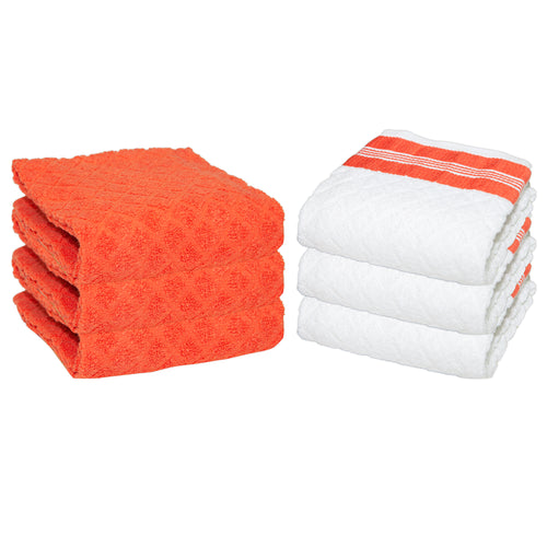  [12 Pack] Cotton Kitchen Towels - Waffle Weave for Embroidery  Absorbent Terry Cloth Dish Towels for Washing Hand and Drying Dishes Rags  15x26 Inches, White : Home & Kitchen
