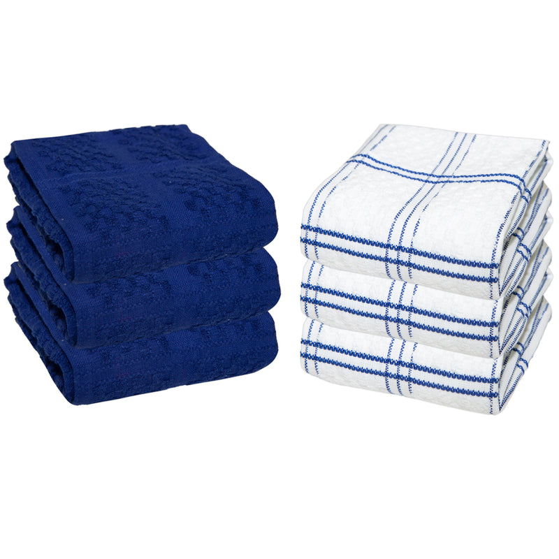 Premium Extra Large Kitchen Towels (16 X 28 Inch) - Popcorn Weave (12 Pack)  Dish