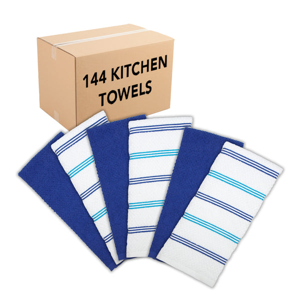 Dish Towels Set of 4, Cotton Kitchen Towels, Farmhouse Dish Towels,  Absorbent Tea Towels, Bulk Hand Towels, Beige Striped Dishcloth, 18x28 