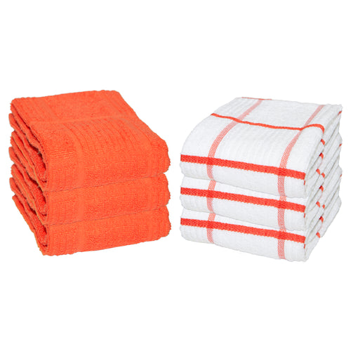 Bulk Case of 288 Assorted Printed Microfiber Kitchen Towels, 16x26