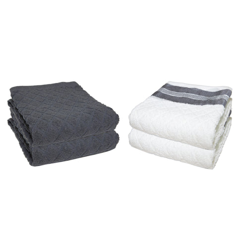 Black Kitchen Towel 2 Pack 15x25 Dish Drying Hand Tea Towels FREE