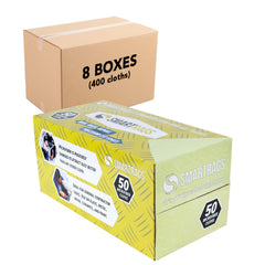 Case of 400 Microfiber SmartRags (8 Boxes of 50 Each), Color Options, 12x12 in.