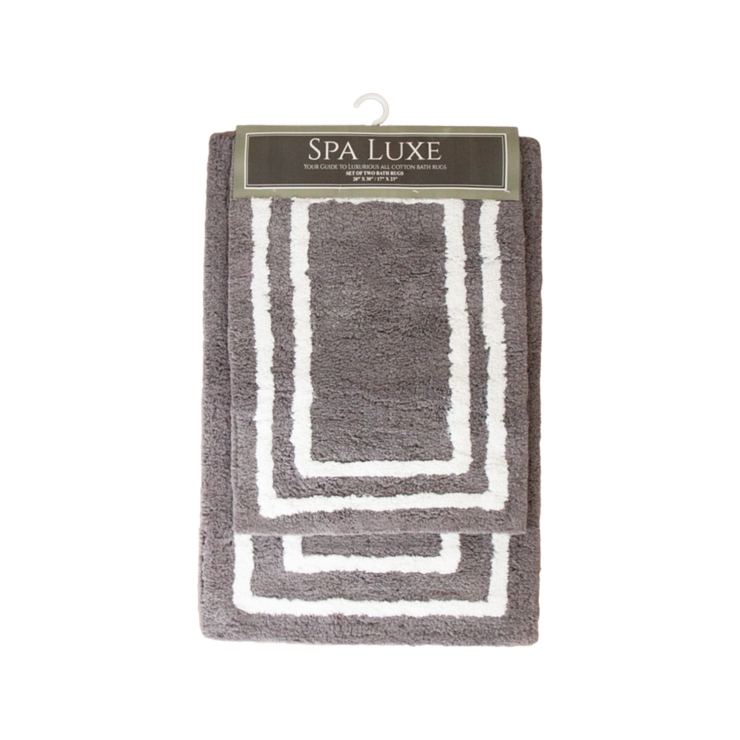 Pewter Gray 1' 8 x 2' 7 Bano Luxe Bath Mat in 2023