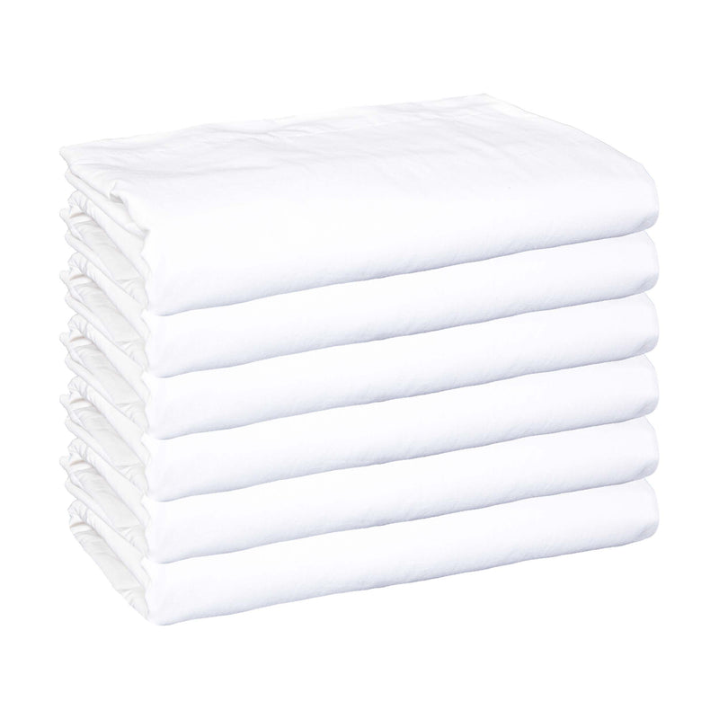 Lulworth Fitted Bed Sheets (Bulk Case of 24), 200 Thread Ct. Cotton Poly Blend, Color Coded, Size Options